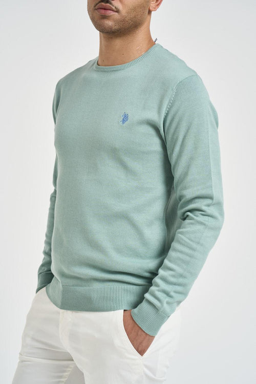 Maglia uomo girocollo verde acqua