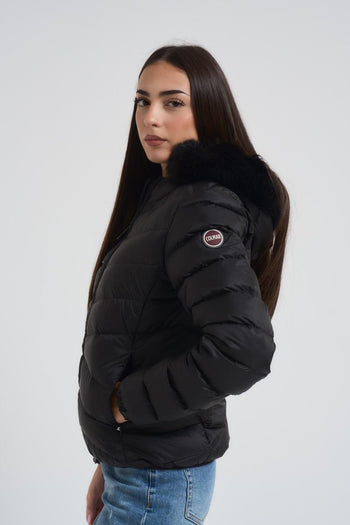Piumino donna nero in nylon trapuntato - 5