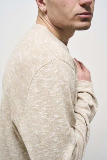 Maglia uomo girocollo beige - 4