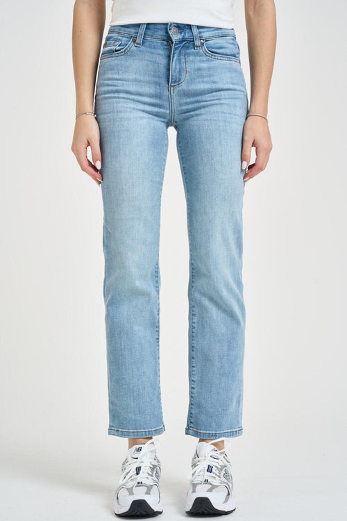 Jeans donna regular in denim chiaro