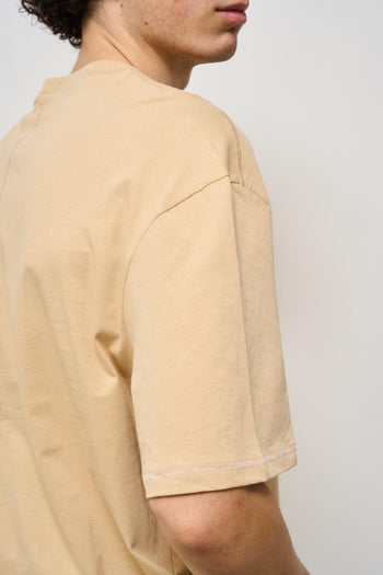 T-shirt uomo girocollo beige - 5