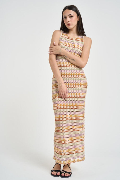 Abito donna traforato multicolor - 1
