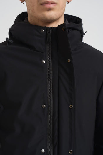 Giubbotto uomo con cappuccio nero - 4