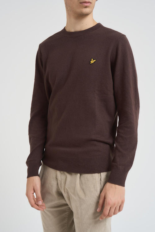 Maglia uomo girocollo marrone