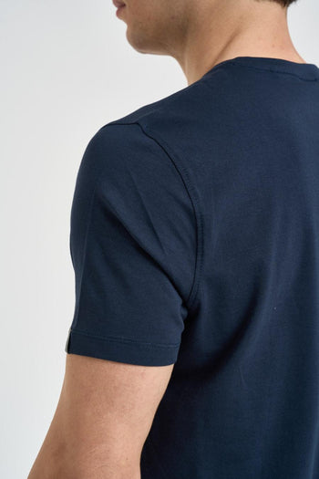 T-shirt uomo girocollo blu notte - 4