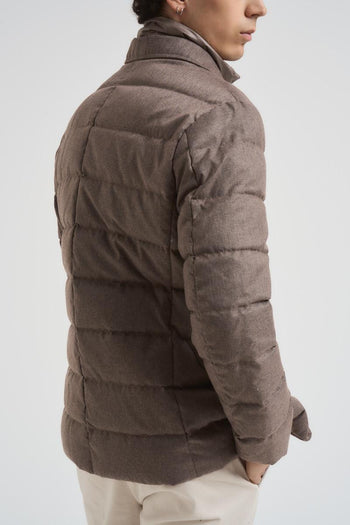 Piumino uomo trapuntato tortora - 5