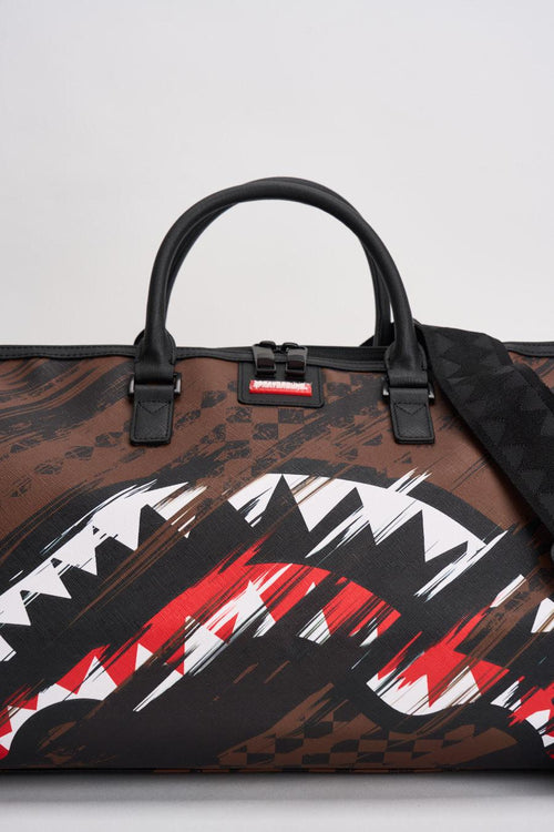 Borsone con stampa Smeared Grunge marrone - 2