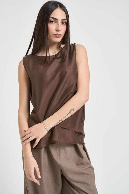 Blusa donna girocollo moro - 2