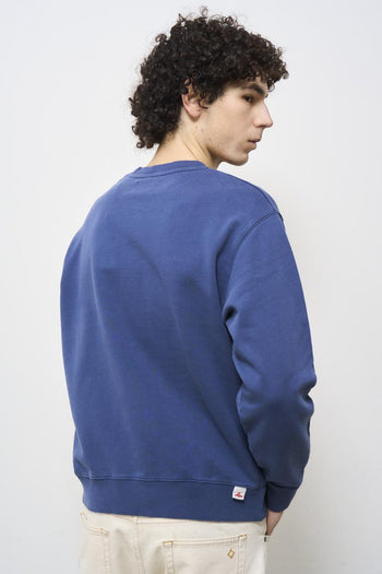 Men's blue crewneck sweatshirt - 4