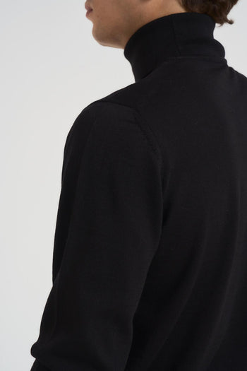 Maglia uomo collo alto nera - 5