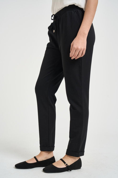 Pantalone donna tuta nero - 2