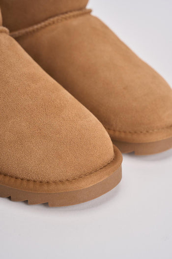 Stivaletto mini scamosciato donna cammello - 4