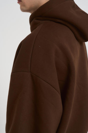 Felpa uomo con cappuccio marrone - 6