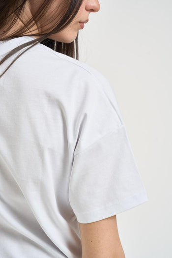 T-shirt donna con ricamo bianca - 4