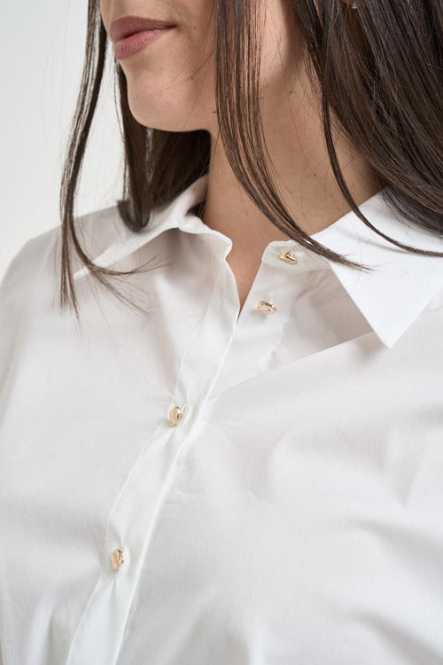 Camicia donna cropped bianca - 2