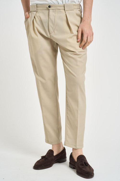 Pantalone uomo con pinces corda - 1