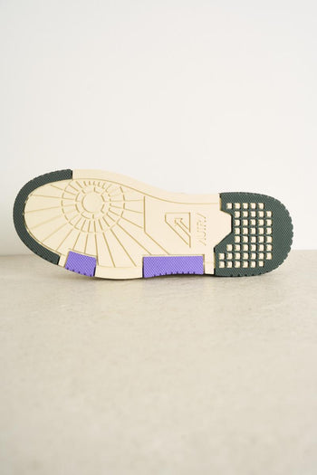 Sneakers donna low bianco, verde e viola - 8