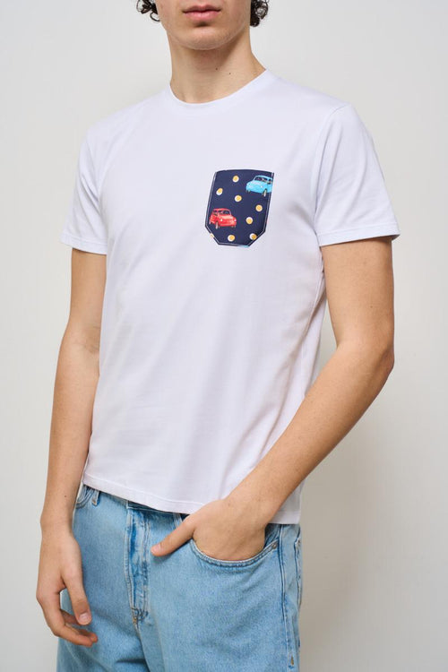 T-shirt uomo girocollo bianca - 2