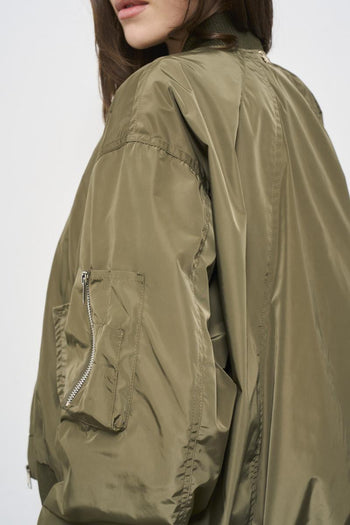 Giubbotto donna verde bomber - 9