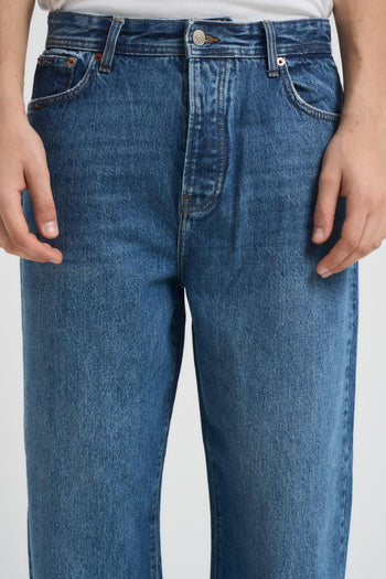 Jeans uomo loose in denim scuro - 6