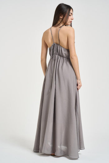Abito donna lungo grigio - 5