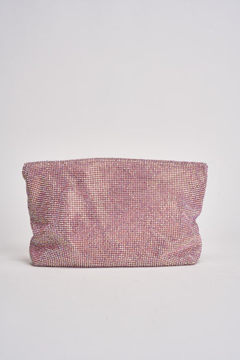 Pochette donna con strass rosa - 3