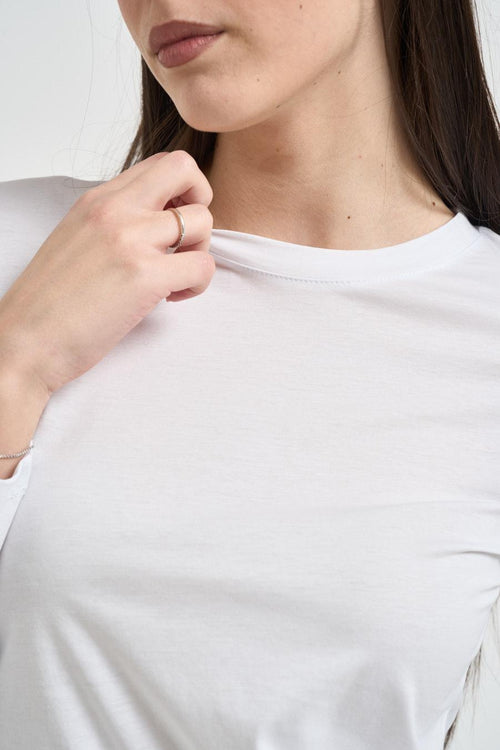 Maglia donna girocollo bianca - 2