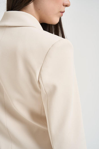 Giacca donna doppiopetto panna - 6