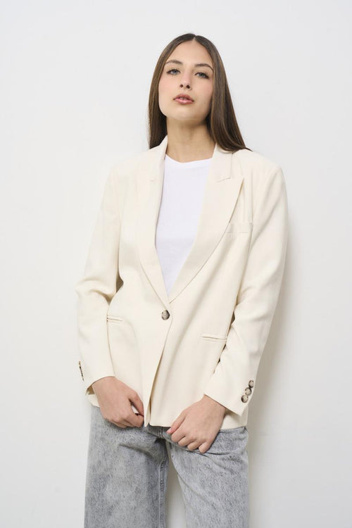 Women's single-breasted cream jacket
