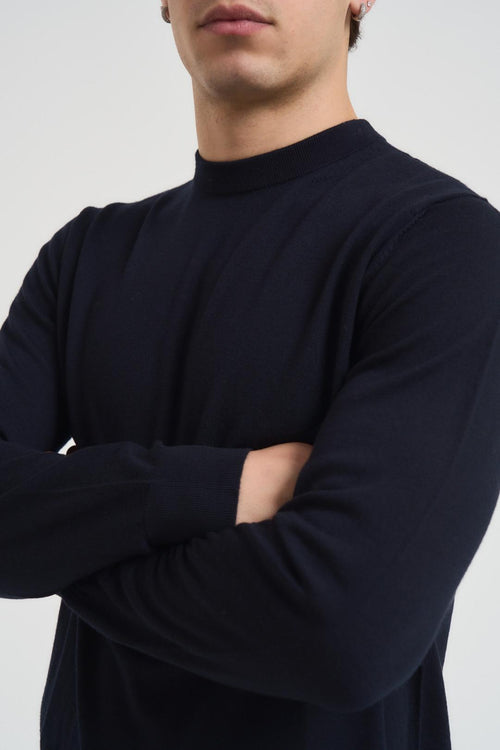 Maglia uomo girocollo blu - 2