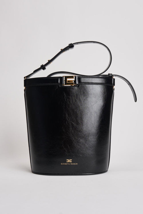 Borsa donna a secchiello nera - 1