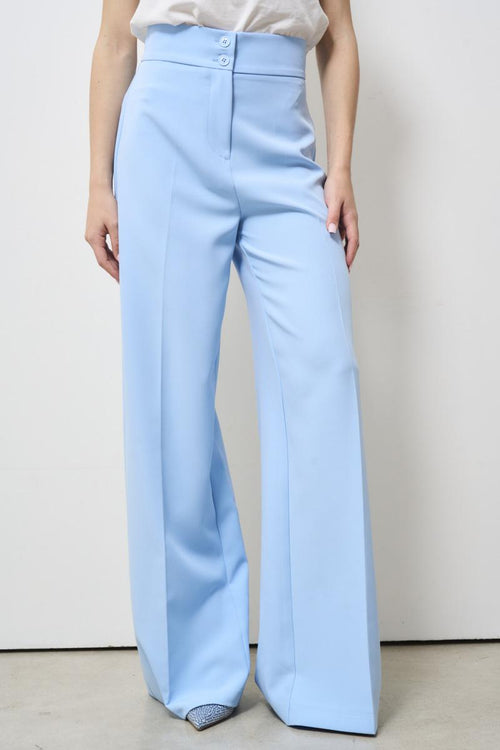 Women's light blue palazzo pants - 2