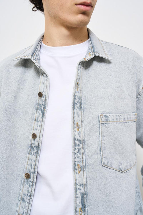 Giacca donna in denim grigio - 2