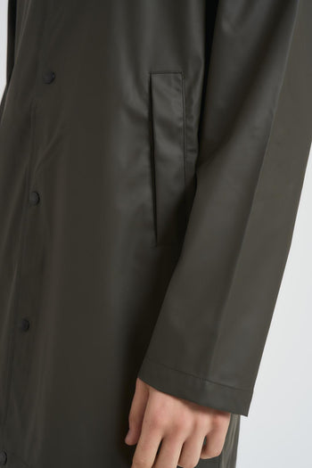 Giubbotto uomo impermeabile verde militare - 5