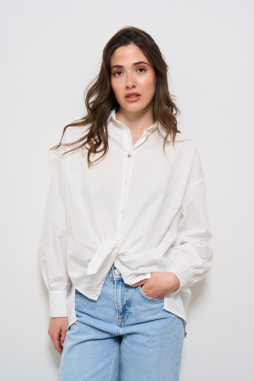 Camicia donna bianca con nodo