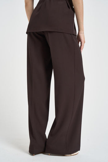 Abito donna gilet e pantalone marrone - 8