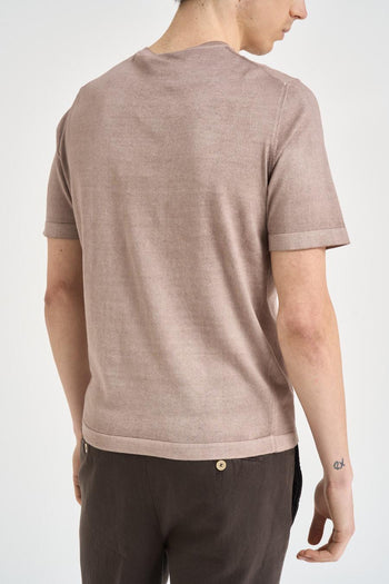 T-shirt uomo in maglia tortora - 3
