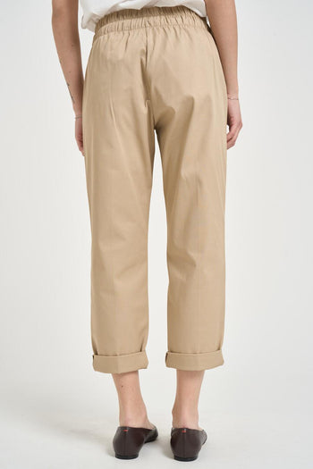 Pantalone donna cropped beige - 4