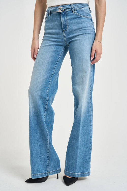 Jeans donna "Good flare" in denim chiaro