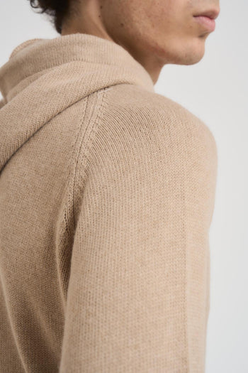 Felpa uomo in maglia cammello - 6