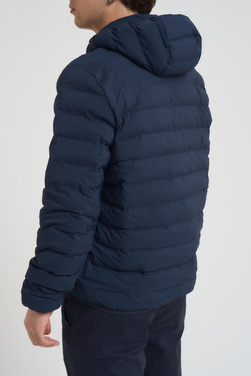 Piumino uomo con cappuccio blu - 2