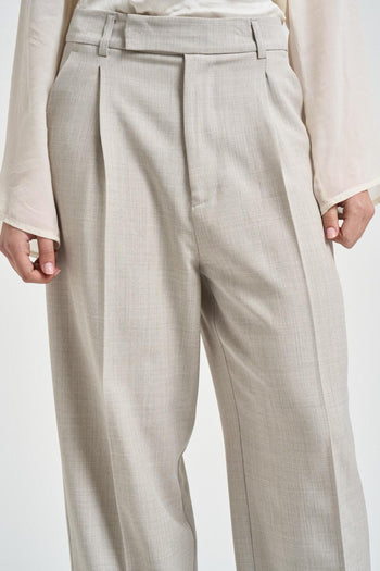 Pantalone donna dritto grigio chiaro - 4