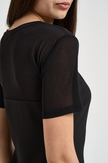 Abito donna midi nero - 5