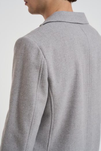 Cappotto uomo monopetto grigio chiaro - 6