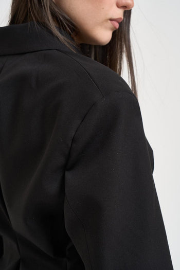 Giacca donna doppiopetto nera - 5
