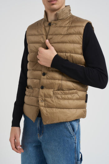 Gilet uomo trapuntato beige - 3