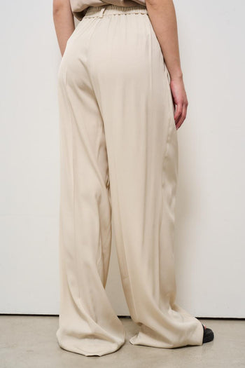 Pantalone donna a palazzo panna - 5