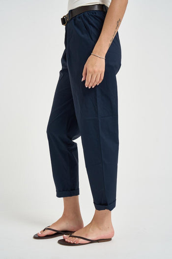 Pantalone donna a gamba dritta blu - 3