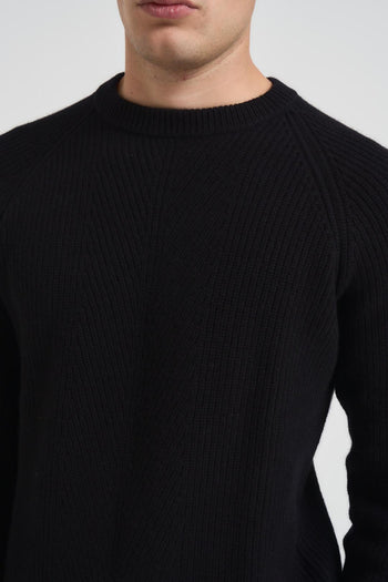 Maglia uomo girocollo nera - 4