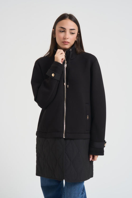 Giubboto donna in Scuba nero - 2